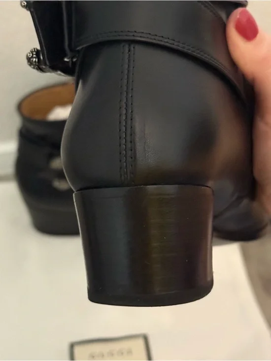 Gucci Dionysus Black Leather Ankle Boots 39 - Picture 8 of 11